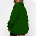 thumbnail image 6 of Womens Oversized Half Zip Pullover Basic Solid Color Long Sleeve Sweatshirt Quarter Zip Hoodie Sweater Teen Girls Fall Y2K Clothes Tops, 6 of 7