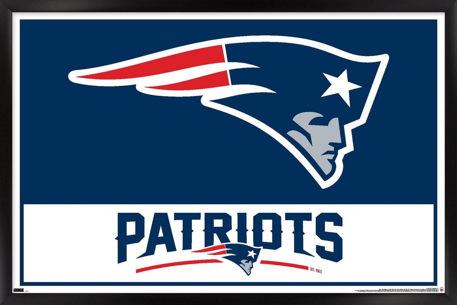 NFL New England Patriots - Logo 21 Wall Poster, 22.375" x 34" Framed