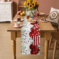 thumbnail image 2 of Valentine's Day Table Runner 120 Inches Long Farmhouse Dress Scarves, Red Love Heart Eucalyptus Floral Grey Plaid Dining Tablerunner for Coffee Table/Kitchen Island/Party Décor, 13" x 120", 2 of 8