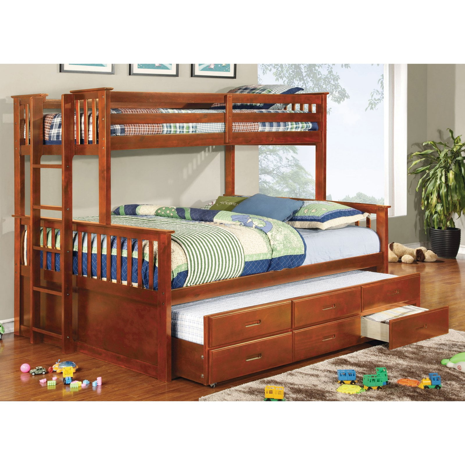 Furniture Of America Williams Twin Xl Over Queen Bunk Bed Com