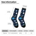 thumbnail image 2 of Hirioo Space Cartoon Pattern Adult Middle Tube Socks Breathable Sock Non-Pilling,Contrasting Color Design, 2 of 6