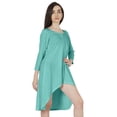 thumbnail image 3 of Inkmeso Solid Summer Casual Tunic Dress For Women's Short Mini Dresses With Button Placket, 3 of 7