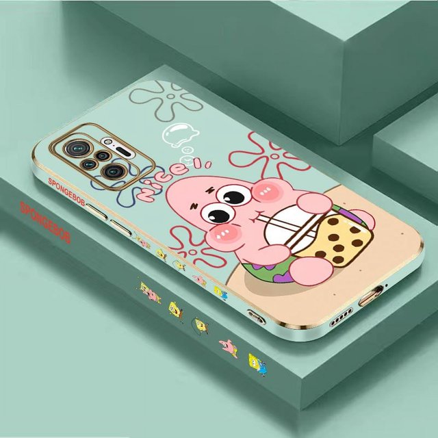 Patrón De Lujo Chapado Caso Del Teléfono Para Xiaomi Redmi Nota 10 10S 11 Pro 10Pro 11ProPlus Té De Leche Cubierta Bebé