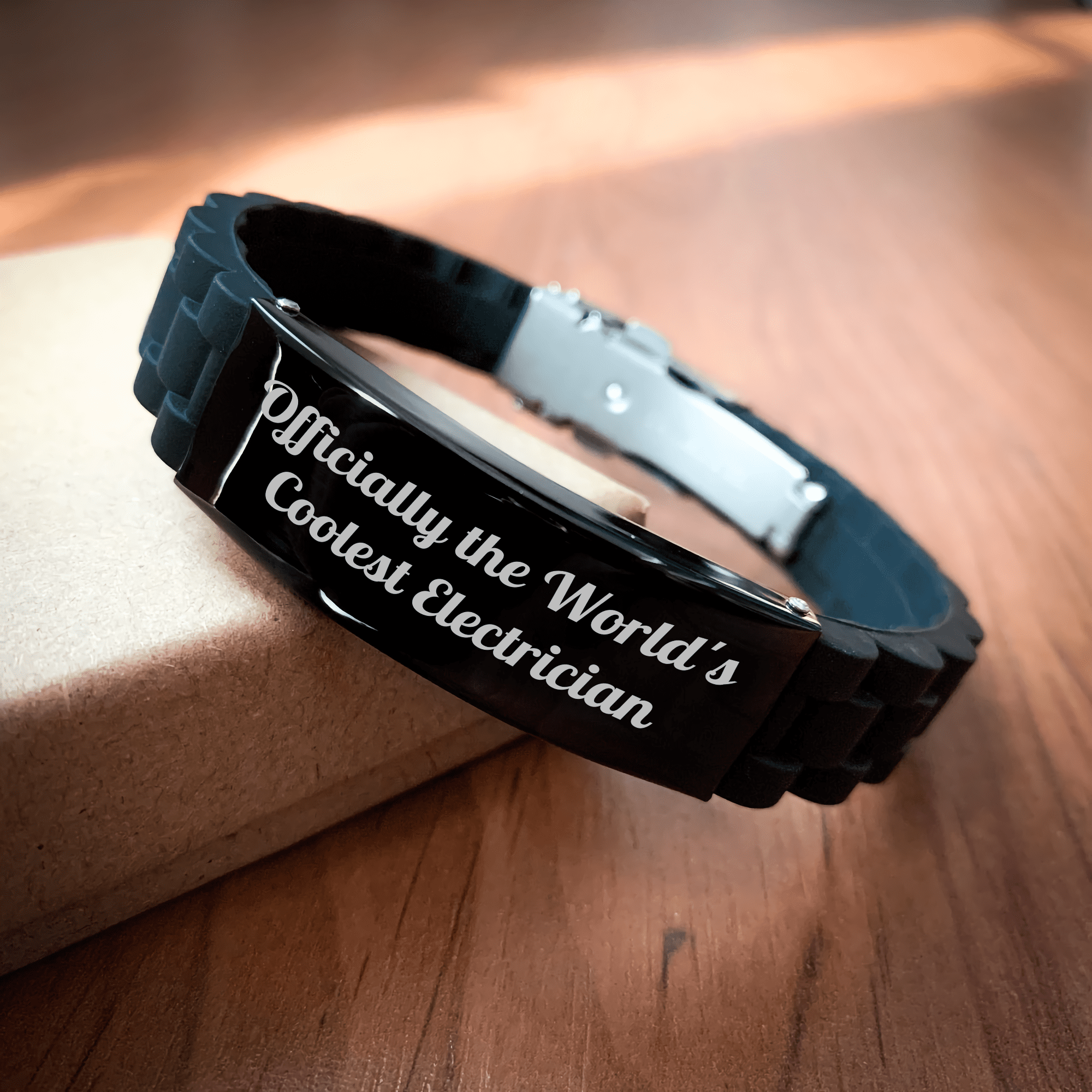 Officially The World's Coolest Electrician Gifts for Electrician Mom, Electrician Glide lock Clasp Bracelet, Funny Motivational Quote, Unique Mother's Day Unique Gifts from Men to Women