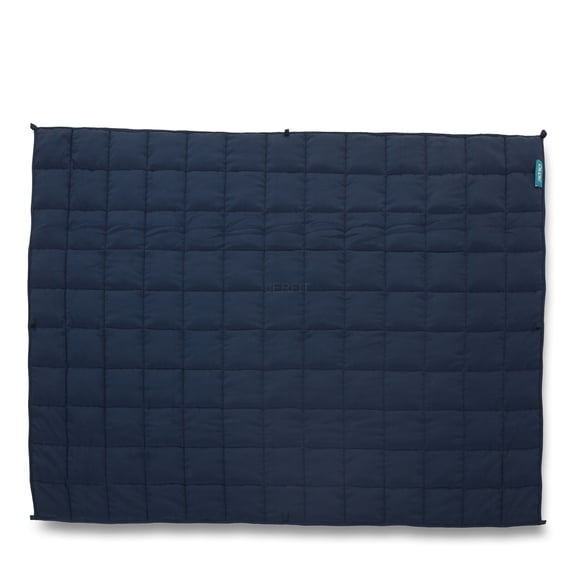 JERFIT 20lbs Weighted Blanket for Adults King Size, Navy Blue Cooling Cotton Heavy Blanket for Deep Sleep, Anxiety Relief & Stress Reduction