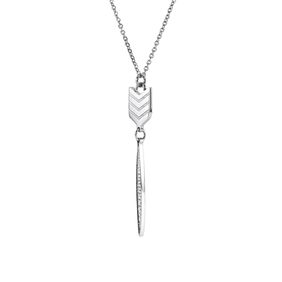 Cate & Chloe Addison 18k White Gold Plated Pendant Necklace with Crystals for Women, Gift for Her