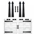 thumbnail image 2 of Garage Door Magnetic Decorative Hardware Couch House 6 Pieces Carriage Accents Faux Hinges Curb Appeal Decor Kit, Black, 2 of 9
