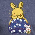 thumbnail image 3 of CafePress - Japanese Style Rabbit With Purse T Shirt - Mens Tri-blend T-Shirt, 3 of 4