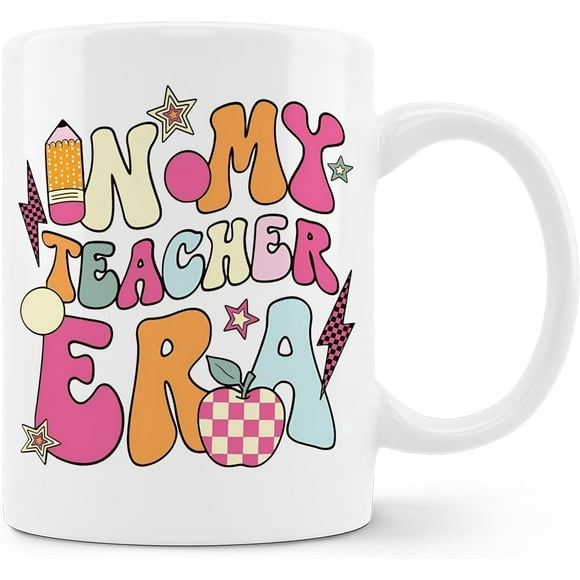 Teacher Mug - Teacher Gifts for Women, Teacher Appreciation Gifts, End of Year Teacher Gifts, Best Teacher Gifts, Back to School Teacher Gifts, Preppy in My Teacher Era Ceramic Coffee Mug 11oz