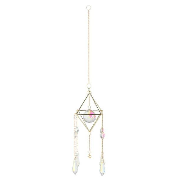 Atrapasoles de cristal colgantes prismas Fengshui ornamento atrapasol espejo retrovisor coche encanto hogar ventana jardín decoración al aire libre Sunnimix Colgantes Colgantes