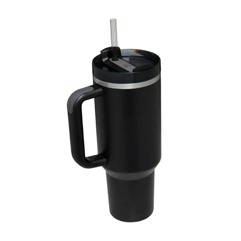 1pc 40oz Insulated Tumbler With Handle, Stainless Steel Coffee Mug, 304  Straw, Car Cupholder-portable And Vacuum-sealed