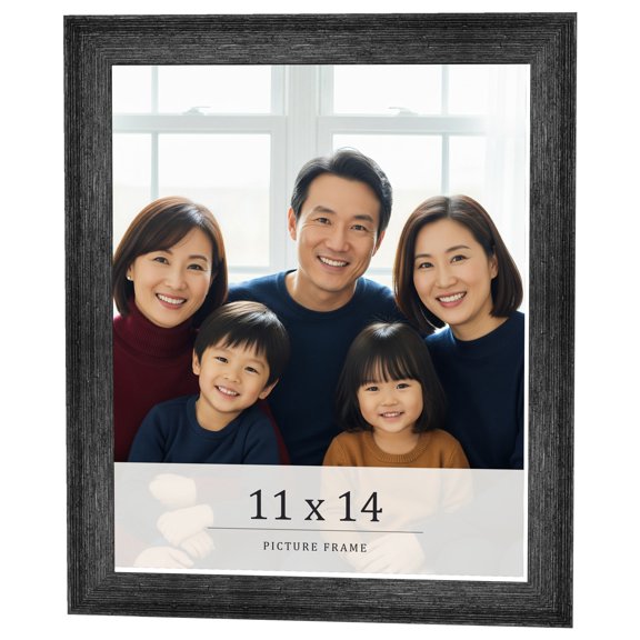 11x14 Frame Black Real Wood Picture Frame Width 1.5 inches | Interior Frame Depth 0.5 inches | Barn