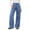 Blue, variant on Women's Casual High Waist Light Wash Loose Wide Leg Straight Jeans Comfortable Relaxed Fit Denim Trousers for Daily Use,Black,L