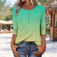 thumbnail image 2 of Bovxnpu 3/4 Length Sleeve Womens Tops, Casual Tunic Tops for Women Loose Dressy, Women's Printed Button 3/4 Sleeve T-shirt Comfortable And Casual Loose Top XXL, 2 of 6