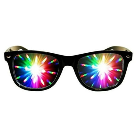 Plastic Diffraction Glasses - Black, Made in USA By American Paper Optics