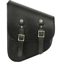 Daniel Smart Motorcycle Leather Swingarm Bag Black Swing Arm Bag - Motorcycle Saddle Bag Left Side Secure Tool Bag For Bike