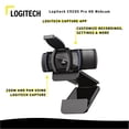 thumbnail image 4 of Logitech C920S Pro HD Webcam Bundle with Knox Gear Webcam Stand with Selfie Ring Light and 4-Port USB Hub (3 Items), 4 of 5