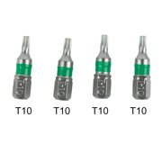 4Pcs 25Mm Magnetic Torx Screwdriver Bits Set Electric Screwdriver Head T6/T8/T9/T10/T15/T20/T25/T27/T30/T35/T40 Screw Driver Bit