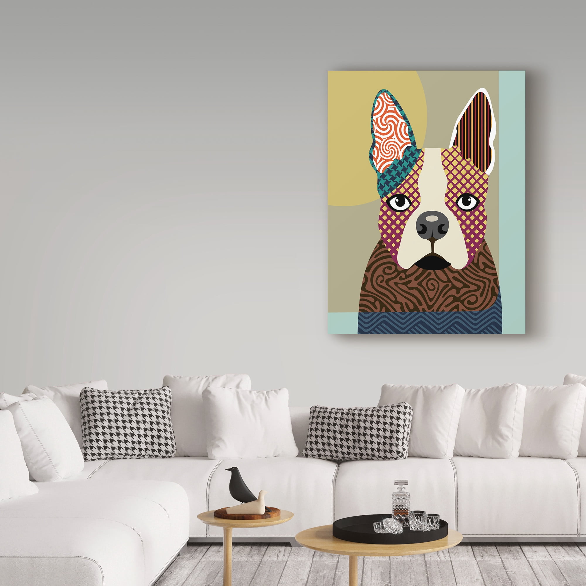 Trademark Fine Art 'Boston Terrier' Canvas Art by Lanre Adefioye