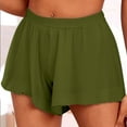 thumbnail image 2 of DealovyShorts for Women Summer Solid Color Elastic Waisted Wide Leg Running Athletic Yoga Shorts, 2 of 6