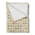 thumbnail image 2 of Turtle Soft Flannel Fleece Throw Blanket, Happy Turtles with Hand Drawn Patterns of Polka Dots Chevron Zig Zags and Stripes, Cozy Plush for Indoor and Outdoor Use, 50" x 60", Multicolor, by Ambesonne, 2 of 5