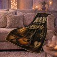 thumbnail image 6 of Worship Cross Guitar Pumpkins Bat Autumn Stage Rustic, Festive autumn celebration Scene, Warm Flannel Blanket for Living Room and Reading Nook, Art Lovers autumn celebration Gift, Festive Home Decor, 6 of 9