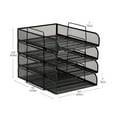 thumbnail image 3 of Mind Reader Stackable Paper Tray, Desktop Organizer, Metal, 10.5"L x13.5"W x11.25"H, 4 Pcs, 3 of 8