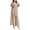 Khaki, variant on ZANZEA Women Short Sleeved Elegant Party Jumpsuits Casual Loose Playsuits