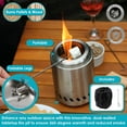 thumbnail image 4 of Sunnydaze 5.5" Round Wood-Burning Silver Finish Stainless Steel Tabletop Smokeless Fire Pit, 4 of 8