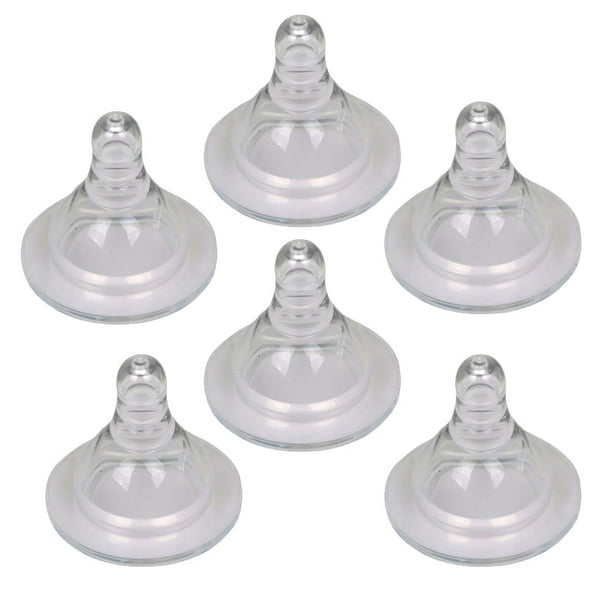 6 Pack Universal Baby Nipple,Slow Flow Silicone Nipples,Baby Age 412