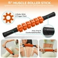 thumbnail image 7 of 5 in 1 Foam Roller Set, Trigger Point Foam Roller, Yoga Stick, Massage Ball, Resistance Band for Whole Body, Orange, 7 of 7