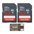 thumbnail image 1 of Tarjeta de memoria SanDisk Ultra SDHC UHS-I de 32 GB (paquete de 2) con lector, 1 of 4