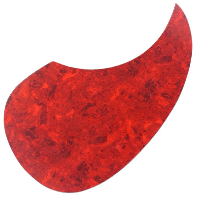GLFILL Plaque de Protection pour Guitare Acoustique, Pièces d'Instruments de Musique en PVC Auto-Adhésif pour Guitare Acoustique 40 Pouces 41 Pouces Perle Rouge
