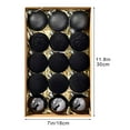 thumbnail image 3 of DAMAI 15 Pcs Flocked Christmas Balls Plastic Christmas Tree Ornaments, Velvet Christmas Decorations Hanging Balls with Metal Buckle, Xmas Tree Ornaments Balls Party Decorations(Black), 3 of 7