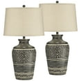 thumbnail image 2 of John Timberland Miguel 32" Tall Jar Large Southwest Rustic End Table Lamps Set of 2 Black Earth Tone Finish Living Room Bedroom, 2 of 9