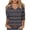 Gray, variant on Vivianyo HD Women's Stripe Print Cold Shoulder Top, Straight Cut V Neck Three Quarter Sleeve Blouse, Spring Fall Casual Top for Daily Shopping and Weekend Walks, Sizes S-2XL