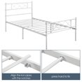 thumbnail image 5 of Alden Design X-Design Headboard & Footboard Metal Twin Bed, White, 5 of 7