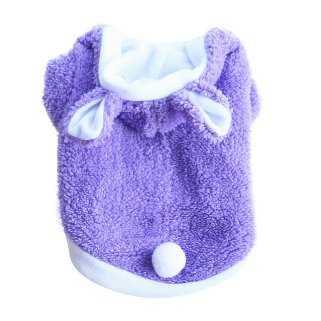 SIfdSeng Dog Clothes Medium Sized Doggirl Cotton for Pet Clothes Autumn and Winter Thicken Double Layer Cotton Wool Transformation Suit Rabbit Suit Funny Cat Shirt Pet Clothes for Small Dogs