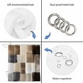 thumbnail image 4 of Xipuska Black Brown Abstract Shower Curtain - Water Repellent Fabric Shower Curtains Washable, Oil Painting Color Blocks Decorative Polyester Cloth Bathroom Curtains Modern Bath Decor 36"x72", 4 of 6