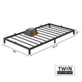 thumbnail image 2 of TROPOW Twin Bed Frames,Low Profile Twin Bed Frame, 6 Inch Heavy Duty Metal Twin Size Platform Bed Frame with Steel Slat Support, No Box Spring Needed, Easy Assembly, Black, 2 of 9