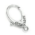 thumbnail image 5 of (2 pack) Cousin DIY Antique Style Large Metal Lobster Clasps, 4 Piece, Silver Finish, 5 of 11