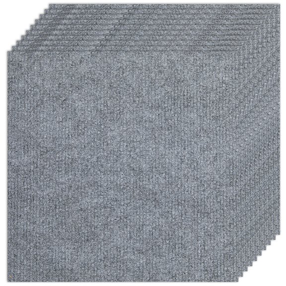Square Self-adhesion Polyester Carpet Tape Non-Slip Home Living Room Bedroom Carpet Gray 300x300x4mm