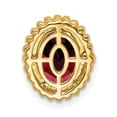 thumbnail image 2 of Diamond2Deal 14K Yellow Gold Oval Garnet Chain Slide Pendant for Women (L -0.46 inch, W - 0.4 inch), 2 of 4