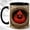Black, variant on Cardinal Nest Coffee Mug, Woodland Bird Mug, Ceramic 11 oz