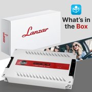 Lanzar One Channel Car Audio Mono Amplifier, 11000 Watt Max 1 Ohm High-Powered Mono Car Amplifier with Subsonic Filter and Low Pass Filter, Cooling Fans, White