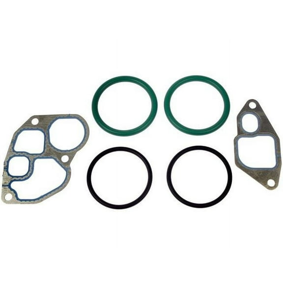 Oil Cooler Gasket Set - Compatible with 1994 - 2003 International 3800 T444E 1995 1996 1997 1998 1999 2000 2001 2002