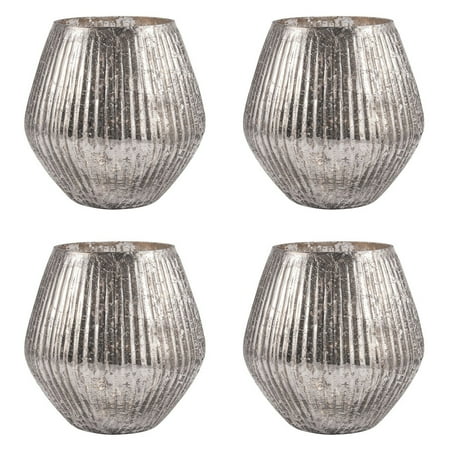 - Pomeroy Melonoptic Tulip Votive Candle Holder - Set of 4