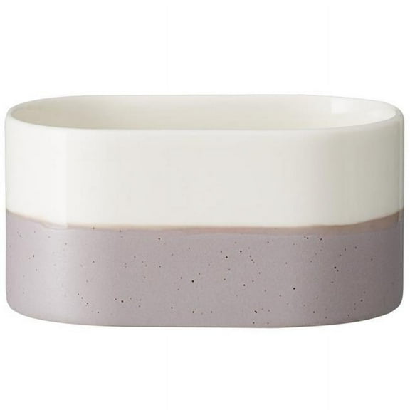 Oneida HO1261017WH 6 oz Speckle Porcelain Sugar Caddy, White & Gray
