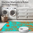 thumbnail image 5 of ODIKA 4'x6' Machine Washable Non-Slip Area Rug, Underwater Marine Life Wave Floor Covering High Traffic Rug, Blue, 712571, 5 of 5
