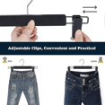 thumbnail image 5 of 10 Pcs Pants Hangers, Clip Hangers, Plastic Hangers, Pant Hangers With Clips, Strong Non-slip Clips, For Skirts, Jeans, Pants (black), 5 of 5
